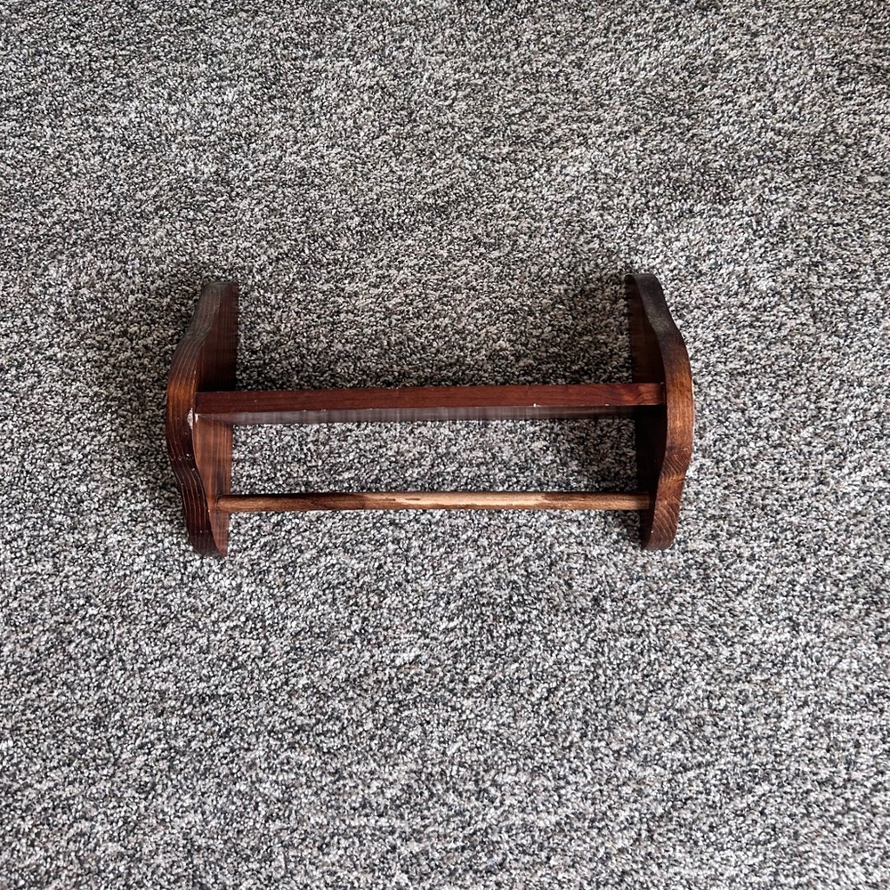 Wood Country Chic Towel Holder Shelf - Bathroom or Kitchen Shelf - Picture 3 of 9